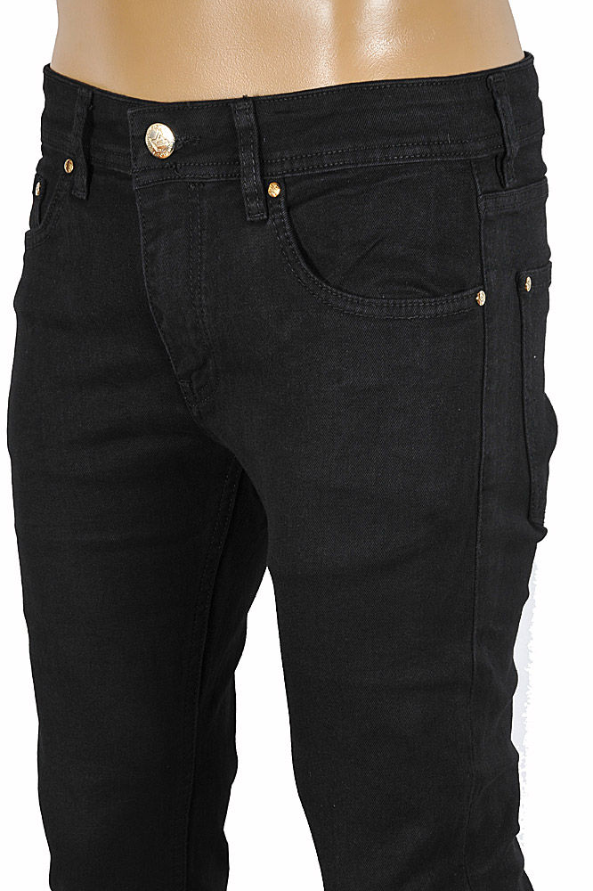 Mens Designer Clothes | LOUIS VUITTON Men Slim Fit Jeans In Black 1